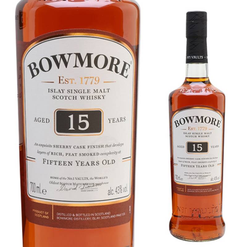 ボウモア 15年 正規 700ml 43度 スコットランド アイラ シングルモルト