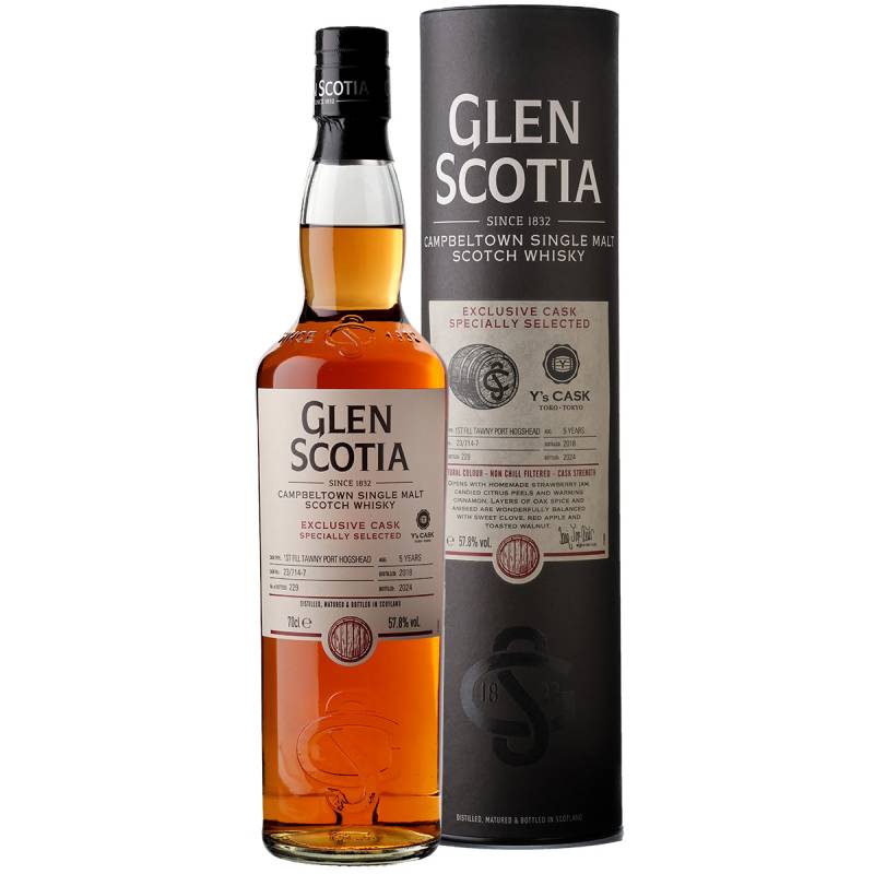 グレンスコシア 5年 2018 1st フィル トゥイニーポート ホグスヘッド Y'sカスク 57.8度 700ml スコッチ キャンベルタウン シングルモルト ウイスキー 長S