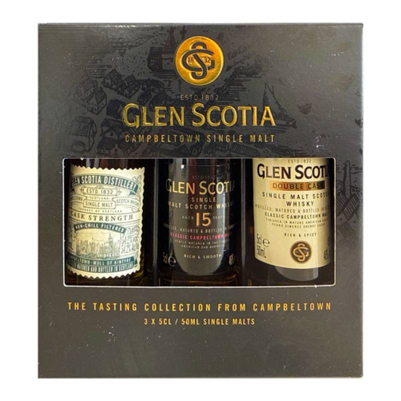 訳あり 箱不良 擦れ品 グレンスコシア ギフトパック 50ml×3 ダブルカスク 15年 ヴィクトリアーナ ミニチュア 飲み比べ スコッチ キャンベルタウン シングルモルト ウイスキー 箱入 プレゼント ギフト 贈り物 虎S