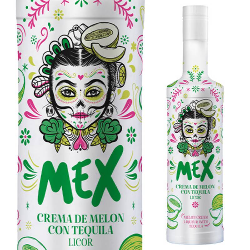 メックス メロンクリーム テキーラ 700ml 15度 クリームリキュール スペイン クリームテイスト メロン リキュール カクテル パリピ酒 パーティー クラブ MEX CREAM TEQUILA 長S