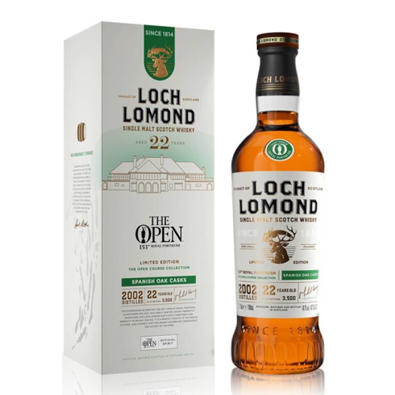 ロッホローモンド 22年 全英オープンゴルフ2025 コースコレクション 46.7度 700ml スコッチ シングルモルト ウイスキー ハイランド 限定 箱付 正規 長S