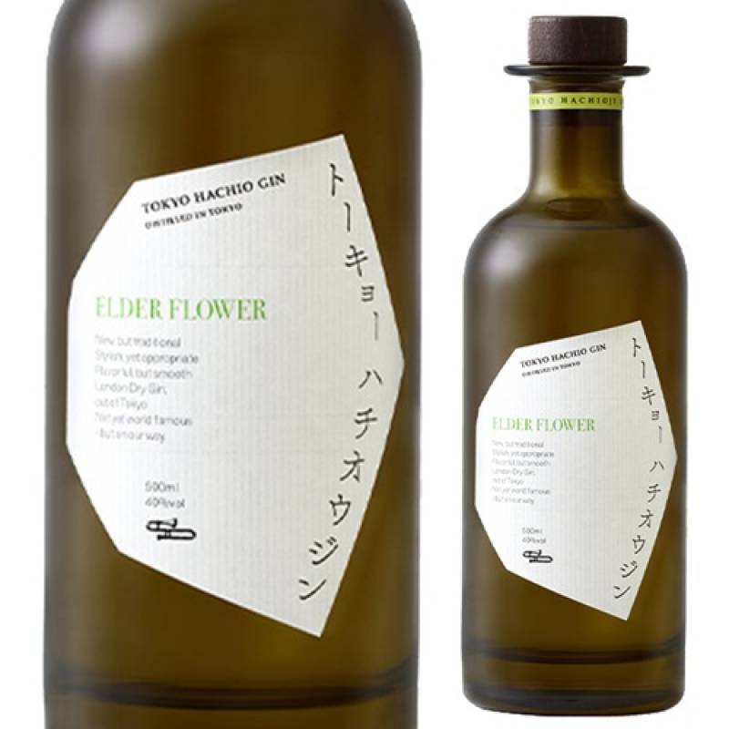 トーキョーハチオウジン エルダーフラワー ELDER FLOWER 40度 500ml<br>TOKYO HACHIO GIN ジン 東京 八王子 国産 長S