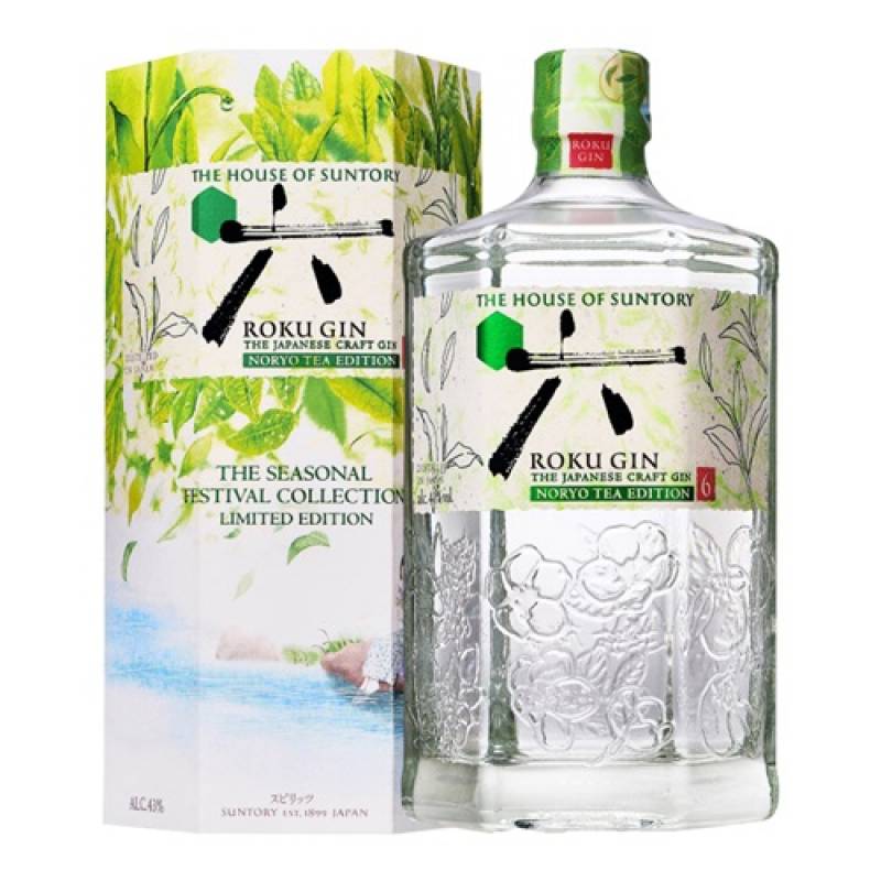 サントリー ROKU 六 GIN NORYO TEA EDITION クラフト ジン ロク JAPANESE CRAFT 夏 納涼 グリーンティー 抹茶 煎茶 green tea Matcha 長S
