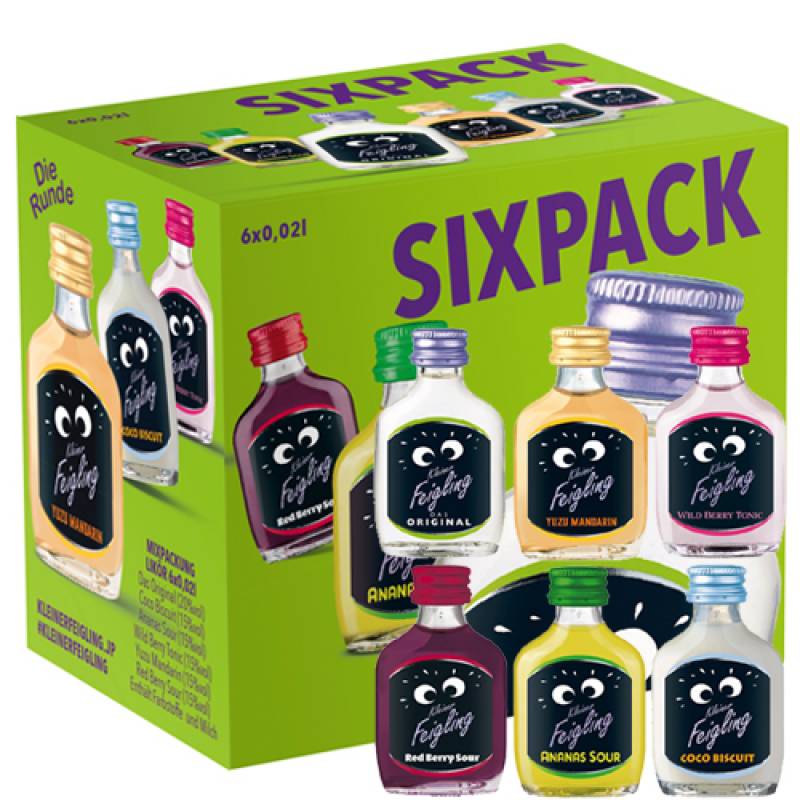 クライナーファイグリング 6種類 シックスパック 飲み比べ セット 20ml×6本 リキュール フレーバードウォッカ ドイツ 虎S