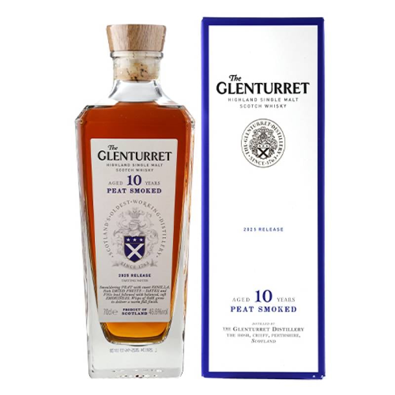 グレンタレット 10年 ピートスモークド 2025 リリース 46.6度 700ml スコッチ ハイランド シングルモルト ウイスキー 長S