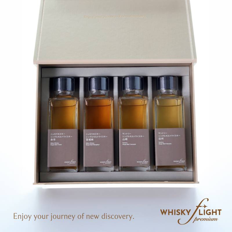 WHISKY FLIGHT Premium ジャパニーズ編 山崎 白州 余市 宮城峡 100ml×4