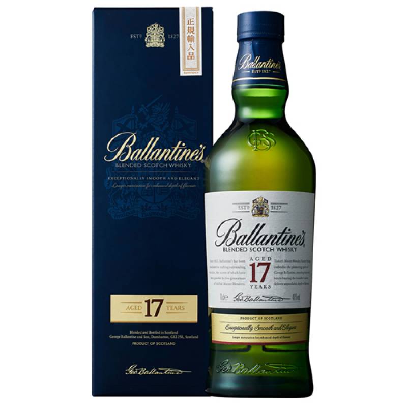 バランタイン17年　700ml 6本セット　正規品　送料無料 送料無料 バランタイン 17年 40度 750ml 6本ケース販売<br>【箱付き