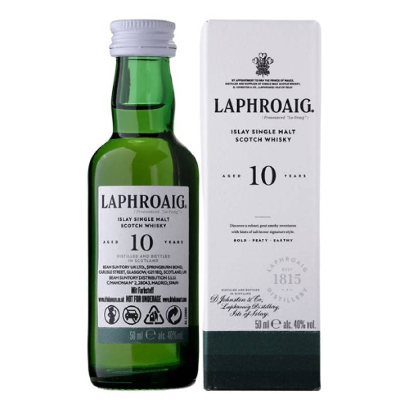 ラフロイグ10年 40度 50ml ミニチュアボトル ウイスキー アイラ シングルモルト laphroaig whisky 長S