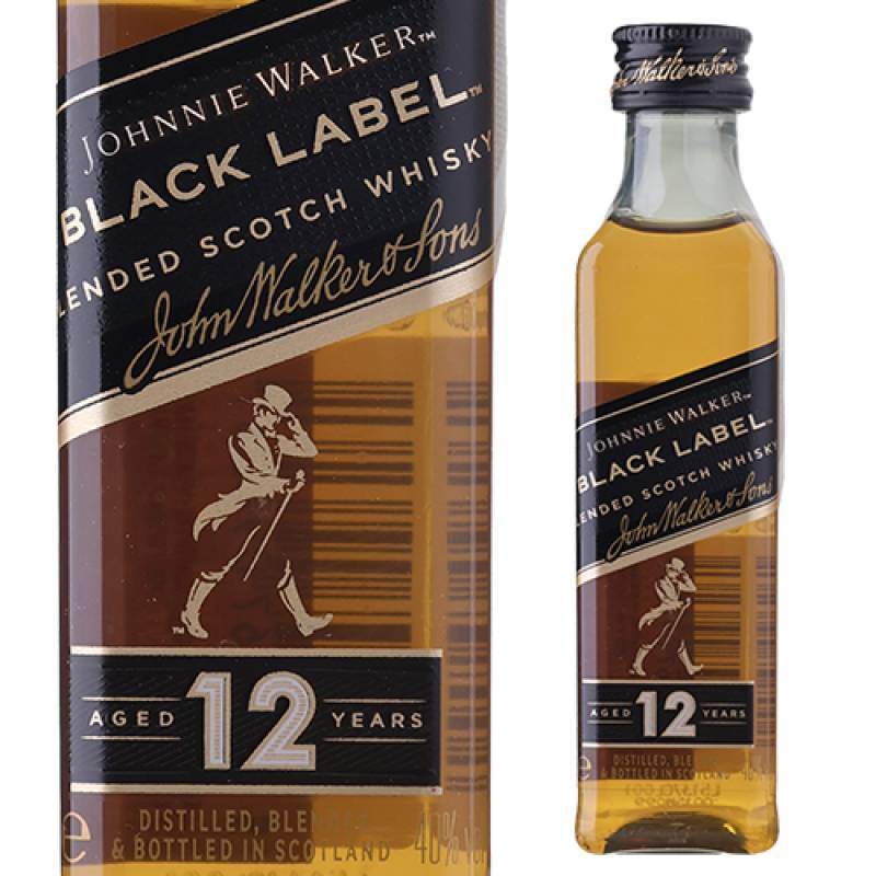 ジョニーウォーカー 黒ラベル 12年 40度 50ml ミニチュアボトル スコッチ ウイスキー スコットランド ブレンデッド johnnie walker scotch whisky 長S