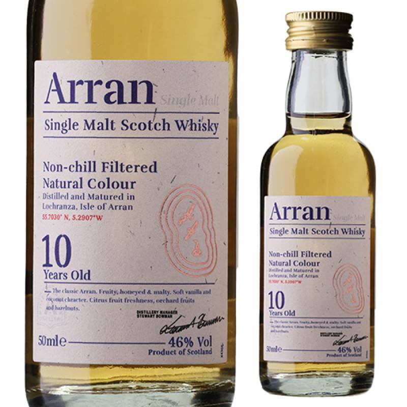 アラン 10年 46度 50ml ミニチュアボトル ウイスキー アイランズ シングルモルト arran whisky 長S