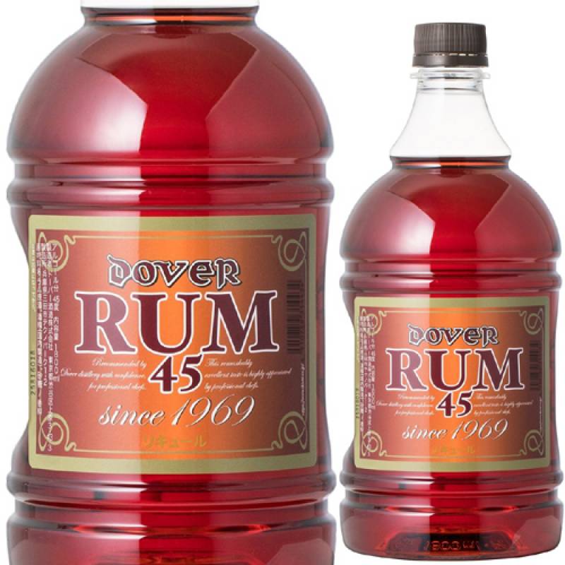 ドーバー ラム 1800ml 45度 大容量 飲用 製菓用 1.8L お得サイズ  DOVER RUM 国産 リキュール 長S