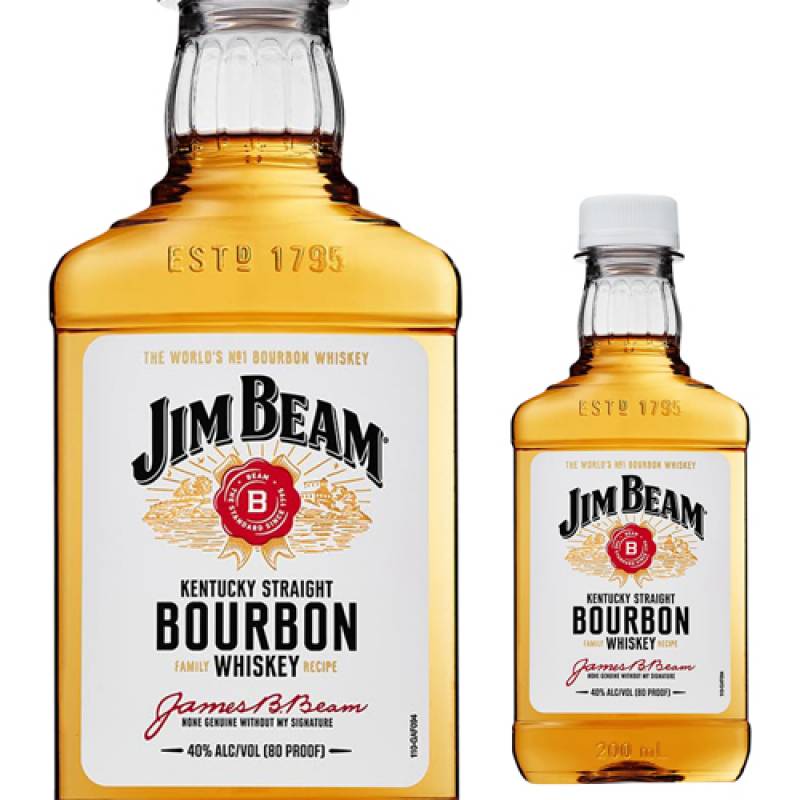 ジムビーム 200ml 40度 ミニチュアボトル<br>バーボン ウイスキー Jim Beam bourbon whisky 長S