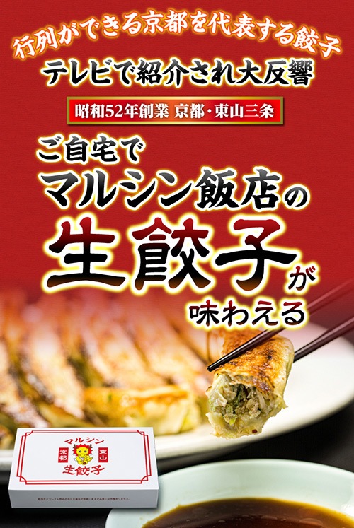 日付指定不可<br>マルシン飯店 生餃子3箱セット 送料無料 1箱20
