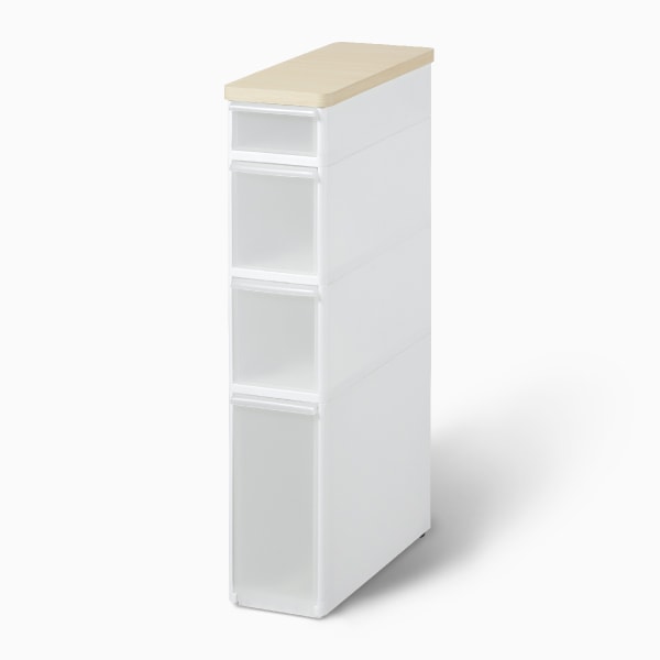 ライクイット 耐熱木天板ストッカースリム ホワイト like-it TS-121WT