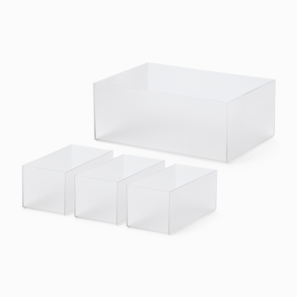 Deto４箱セット ライクイット タイディアップボックス 深型4点セット（フタ無し