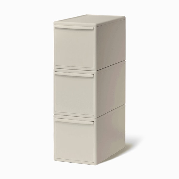 組み合わせて使える収納ケース ミディL 3個組 ベージュ MOS-05L 3P