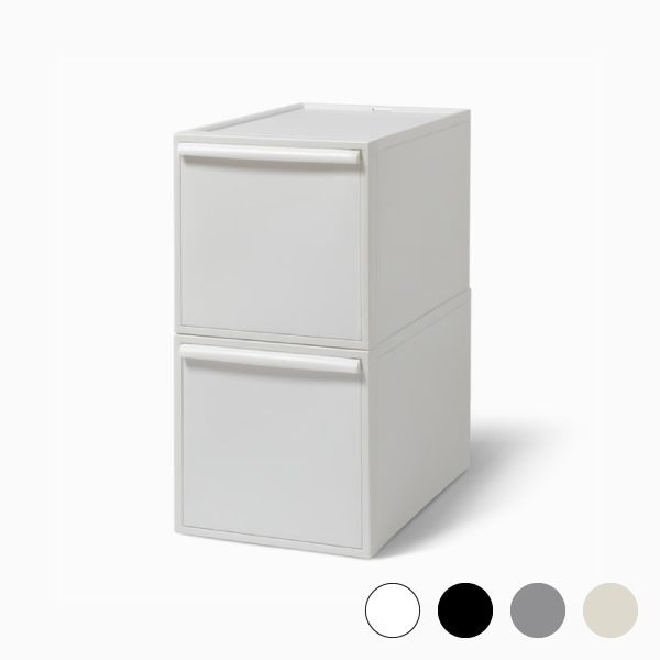 ライクイット プッシュオープントラッシュビン 17スリム ホワイト like