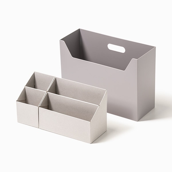 持ち運びができる収納ボックス（インナーオーガナイザーS・L2個セット