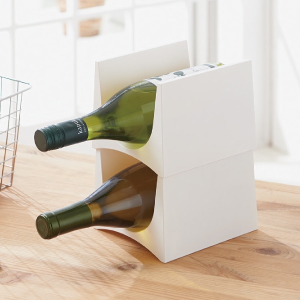 ライクイット スタッキングワインラック2P ホワイト like-it STK-12L