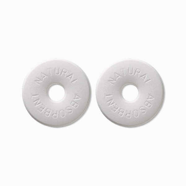 ライクイット Natural Absorbent40 調湿保存できる珪藻土リング2P ホワイト　like-it KSD-11