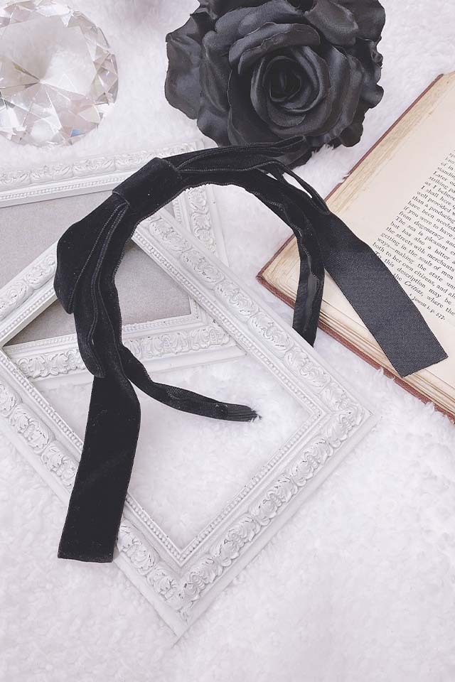 MA*RS】ベロアリボンカチューシャ - ブラック size-F | 地雷系・量産型  