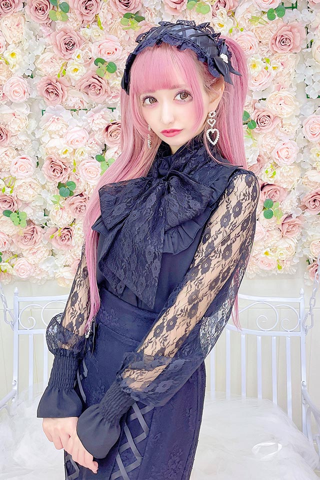 Princess Melody びっぐおりぼん付きお袖レースブラウス ブラック Size F Princess Melody All Item トップス トップス Ma Rs Webstore By Lilimpark