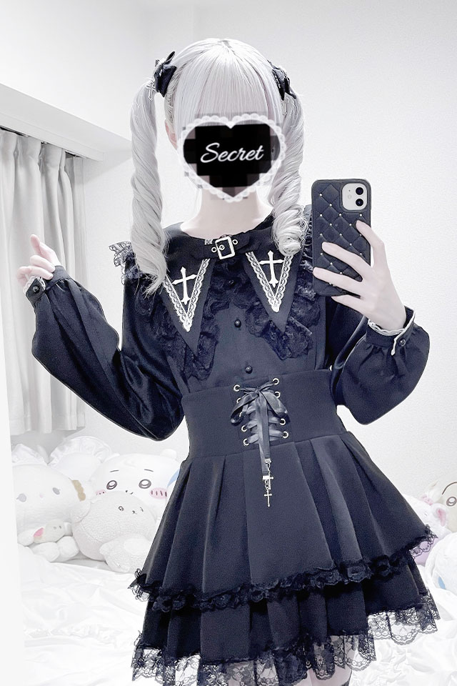 MA*RS】ベルト付きクロス刺繍ブラウス - ブラック size-F | 地雷