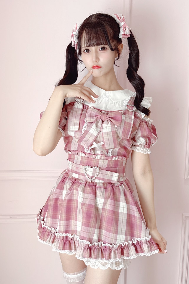 Princess Melody】【通販限定】チェックフレアスカパン - ピンク