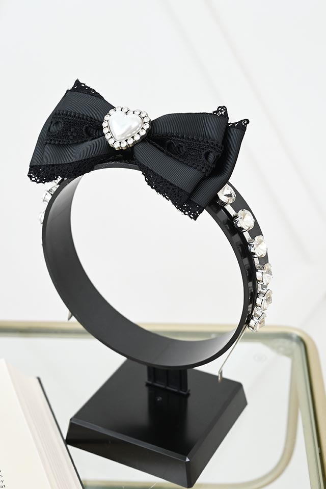 Princess Melody】ハートレースりぼん×ビジューカチューシャ