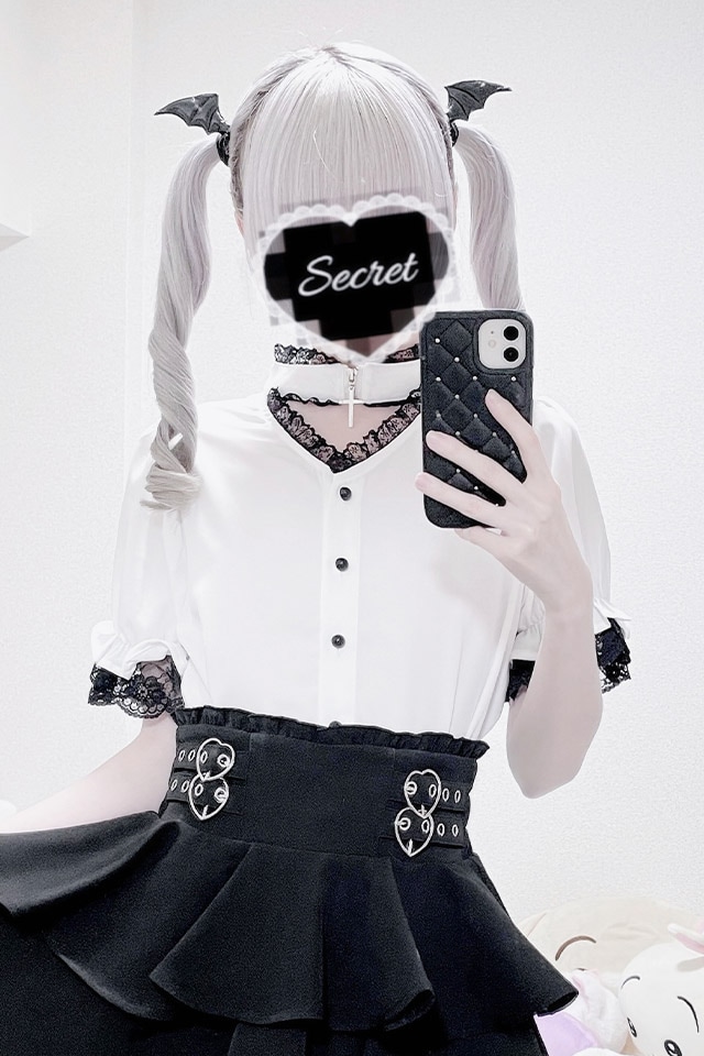 Black Lily様 おまとめ MA*RS】ZIPクロスブラウス - ホワイト size-F | 地雷系・量産型