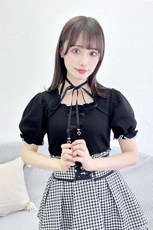 MA*RS】ケープリボントップス - BLK/ホワイト size-F | 地雷系