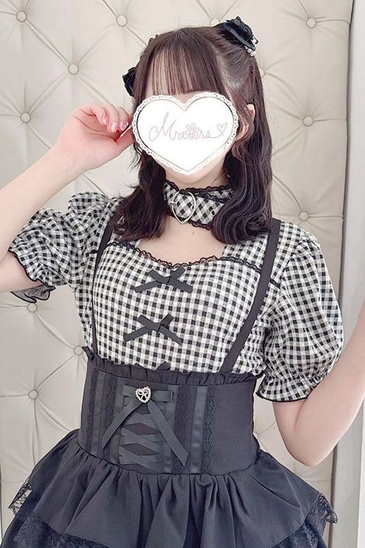 【MA*RS】ハートベルト付きテレコトップス - BLK/ホワイト size-F