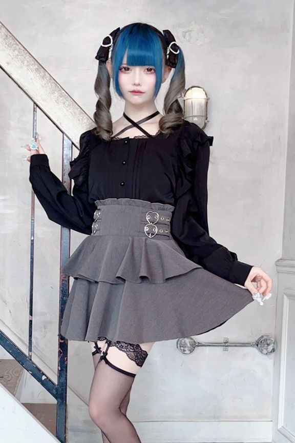 ♥はるまま様♥ MA*RS】ハートバックル二段フリルスカパン - ピンク size-F