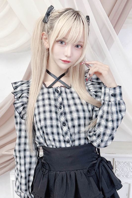 地雷 マーズ セーラー ブラウス 十字架 リボン スカート セットアップ ❤︎ 地雷 マーズ セーラー ブラウス 十字架 リボン スカート