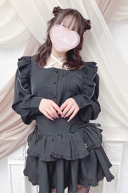 ワンダフルワールド　フードブラウス　フリル　ホワイト　レディース　リボン　古着 MA*RS】サテンリボン付きフリルブラウス - WHT/WHT size-F