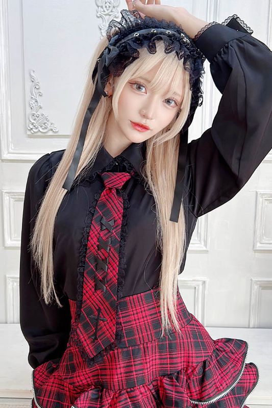 MA*RSマーズ MARS 花柄黒レース リボン タイトワンピース 黒 BLOUSE|地雷系・量産型のファッション通販サイトMARS(マーズ