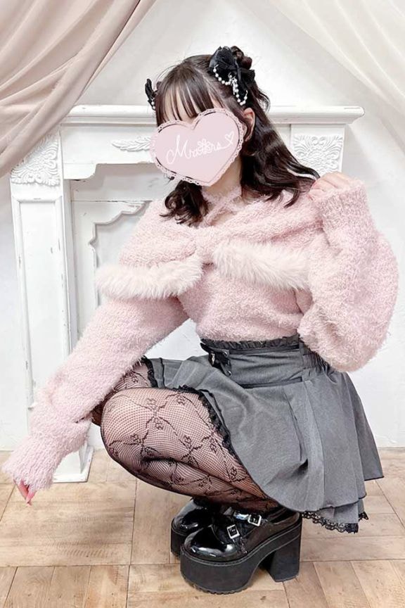 MA*RS】ファー付きリボンオフショルニット - ピンク size-F | 地雷系