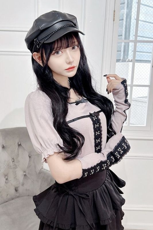 黒ハートくり抜き レース トップスPrincess MelodyプリメロMARS 1_000000006456.jpg