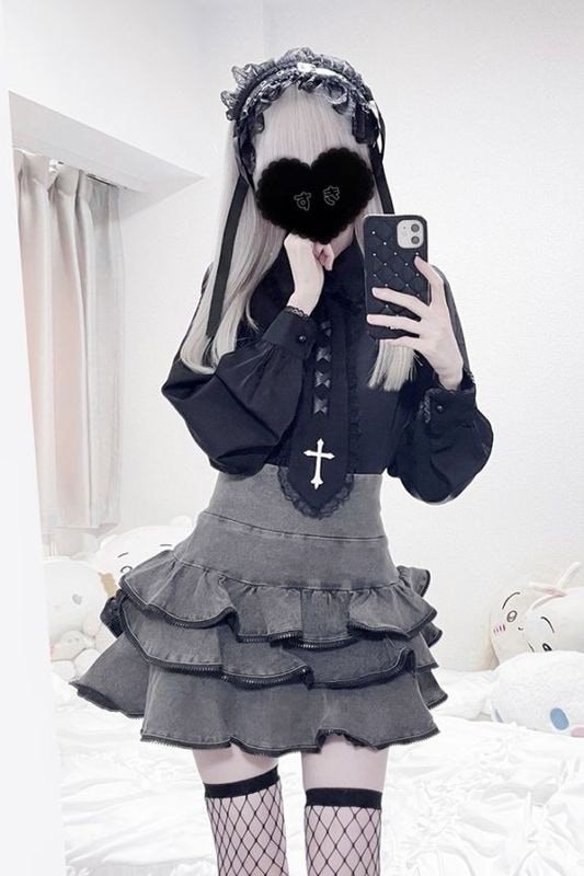 D*.様 MA＊RS マーズ　リボン　ミニワンピース　ミニスカート　白×黒　セー D*.様 MA＊RS マーズ リボン ミニワンピース ミニスカート 白×黒