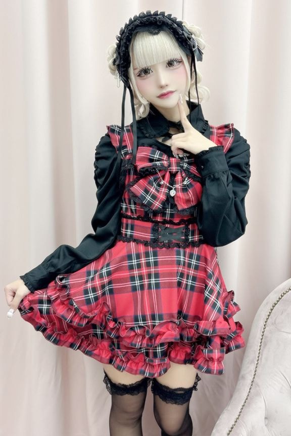 Princess Melody】チェックDOLLYキャミワンピース - レッド size-F