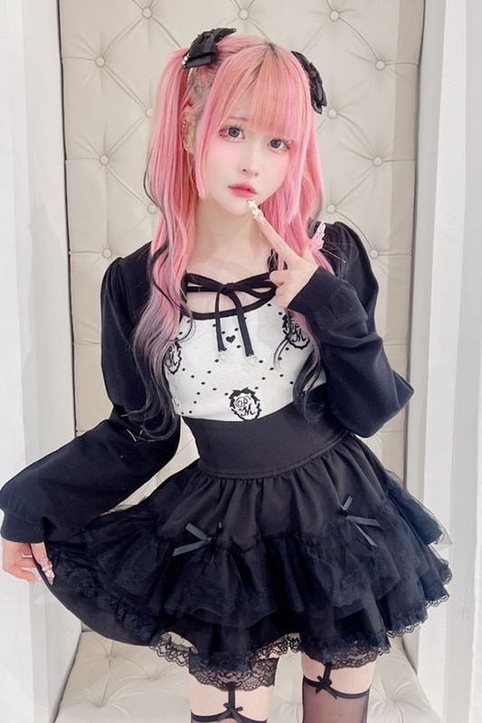 【MA*RS】 ビスチェ風♥黒♥キャミソール♥メデューサ柄 NEW ARRIVAL|地雷系・量産型のファッション通販サイトMARS（マーズ