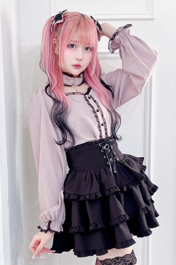 紙タグ付き未使用！ MARS マーズ リボンシュシュ　ピンク ブラック 黒 タグ付き未使用！ MARS マーズ リボンシュシュ ピンク ブラック 黒