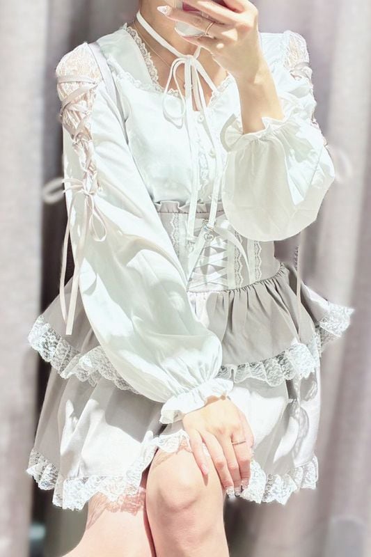 ��MA*RS�۸��졼���졼�����åץ�ܥ�֥饦�� - WHT/�ԥ� size-F