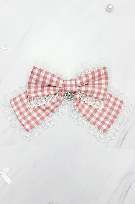 Princess Melody】ビッグりぼん×ビジューハートリングバレッタ - WHT