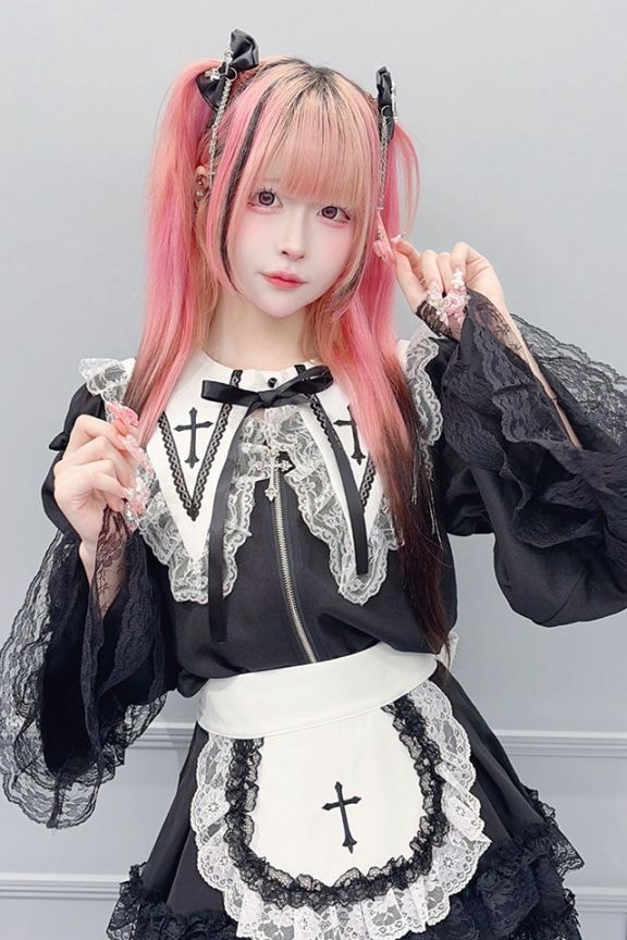 MA*RS】クロス刺繍姫袖ブラウス - ホワイト size-F | 地雷系・量産型の