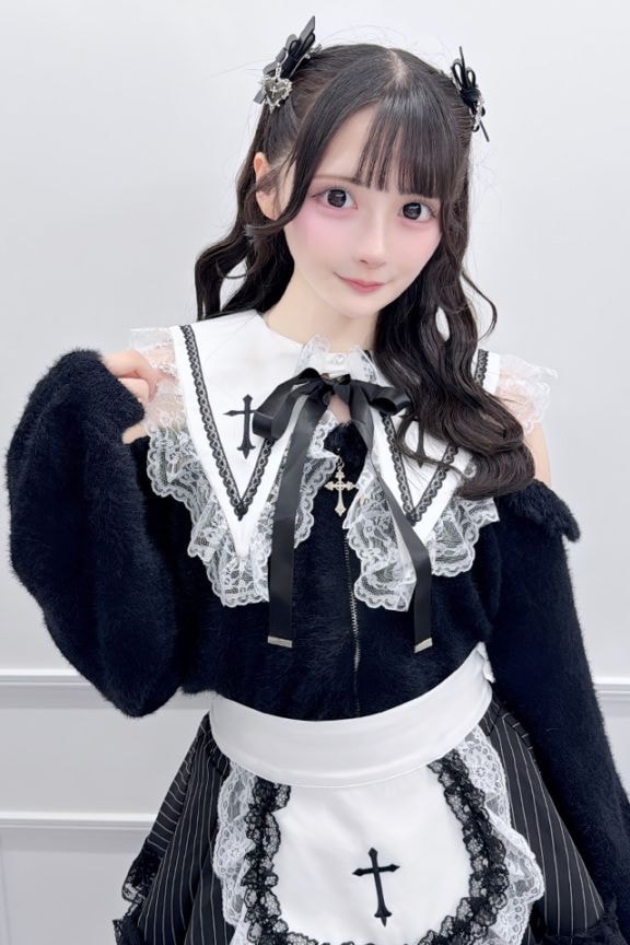 MA*RS】クロス刺繍襟ニット - ホワイト size-F | 地雷系・量産型の