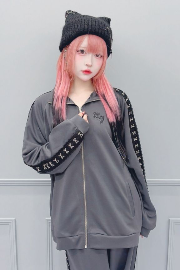 MA*RS】レースホックトラックジャージ - チャコールグレー size-F