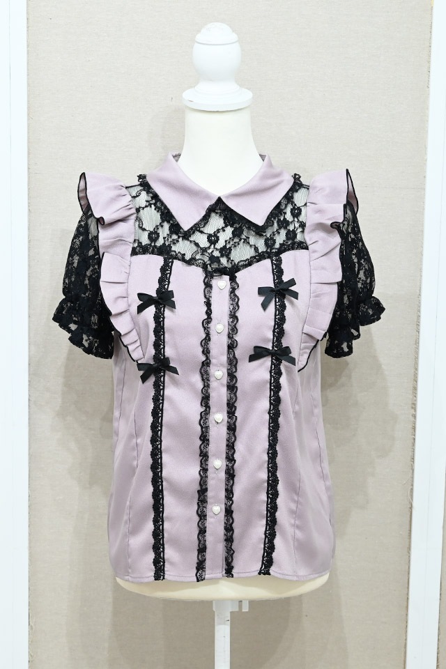MARS❤️ピンクフリル付きトップス❤️ MA*RS】ハートボタンワッフルトップス - ホワイト size-F | 地雷