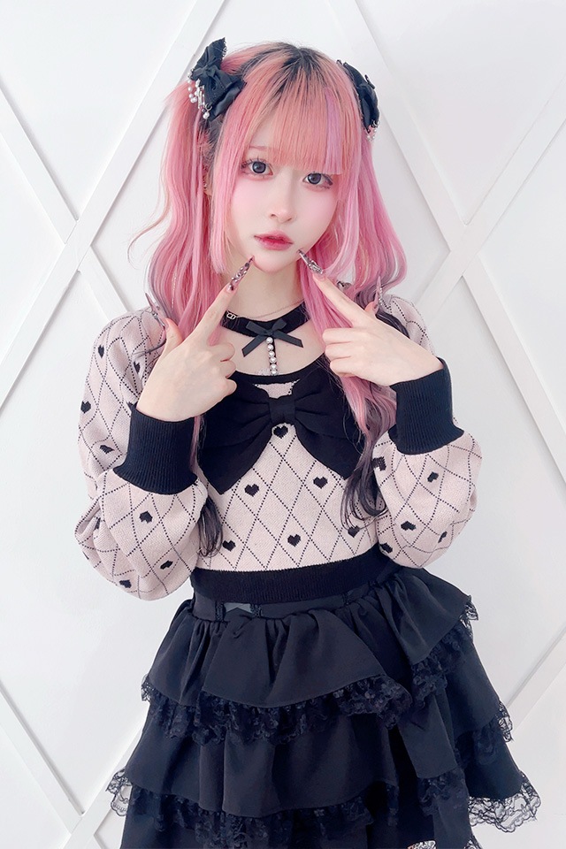 ��Princess Melody�ۥѡ�����硼�����ϡ������˥åȥȥåץ� - PNK/�֥�å� size-F