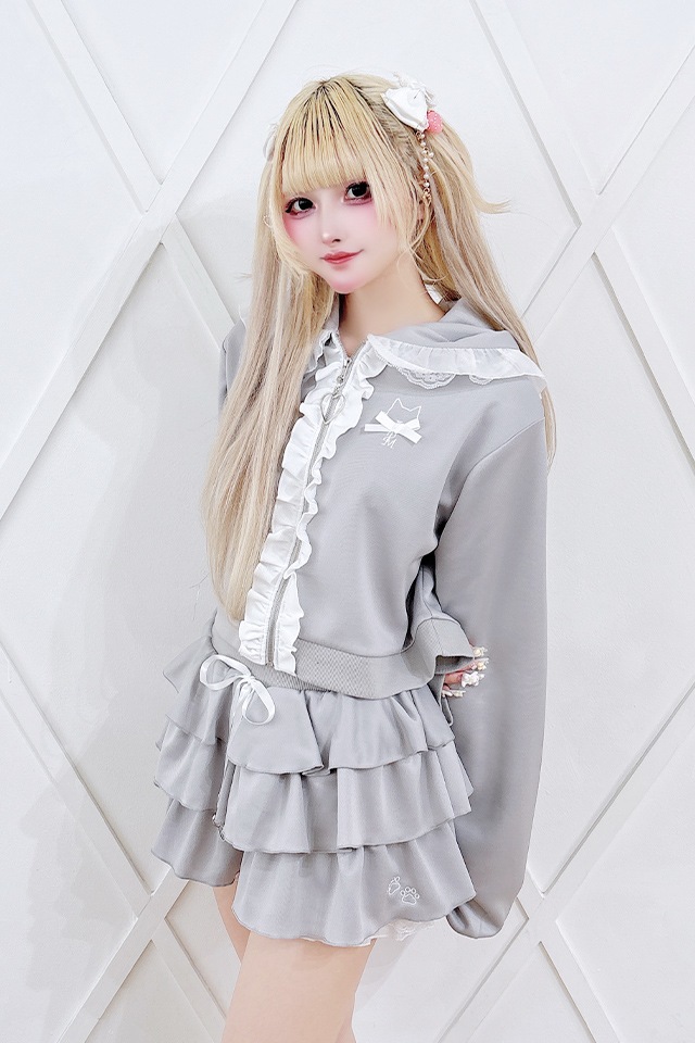 新品！ふわふわうさぎのジャガードプルオーバー上下セットグレー Amazon | [YUANYUAN] HAUTE ジャージ 上下セット レディース スーツ